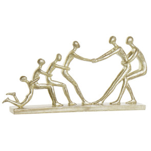 Statua da tavolo design Persone 36x18cm effetto dorato Metauro