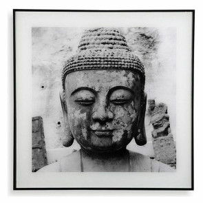 Quadro da parete design con stampa Buddha 50x50cm bianco nero Roia