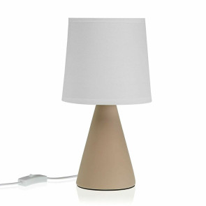 Lampada da tavolo moderna 13x25cm bianca beige Aldo