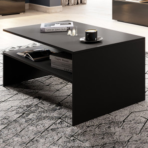 Tavolino da salotto design 100x45cm nero Emotion Gihome®