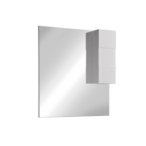 Specchiera bagno con led e colonna 80x110cm bianco lucido Obsession