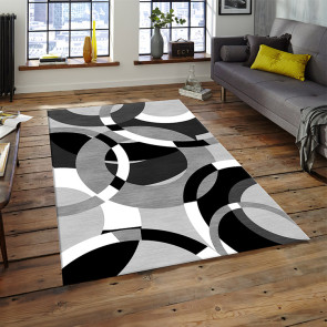 Tappeto salotto rettangolare 120x180cm nero grigio Amazzonia
