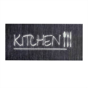 Tappeto moderno da cucina 50x120cm grigio Miletto