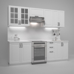 Cucina moderna lineare 240cm bianca Artus