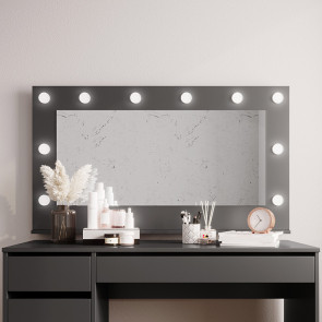 Specchio da parete 120x67cm grigio Eliana