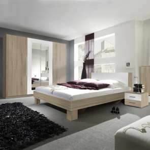 Camera completa Lisa Gihome ® rovere e bianco con letto standard
