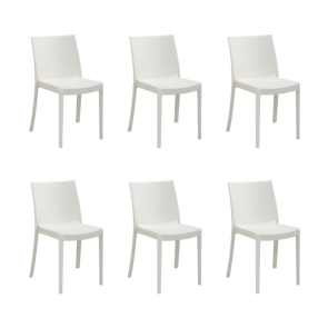 Set 6 sedie Olbia bianco