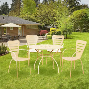 Set tavolo + 4 sedie esterno giardino Nea
