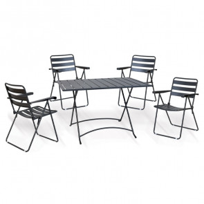 Set tavolo + 4 sedie pieghevole esterno giardino salvaspazio Beta
