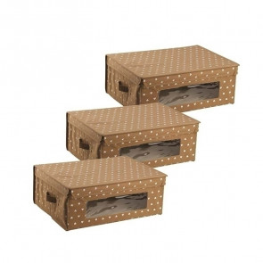 Set 3 scatole per armadio 48x36 Beige