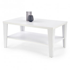 Tavolino da salotto moderno design 110x65cm bianco Giselle