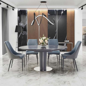 Tavolo allungabile moderno 120/160cm marmo grigio Donald